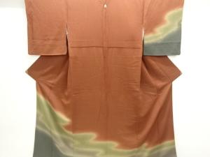 縮緬地　霞模様一つ紋訪問着